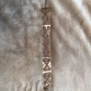 Lucite Blush Ribbon Choker